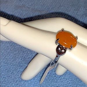 Natural Stone Stainless Steel Ring